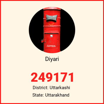Diyari pin code, district Uttarkashi in Uttarakhand