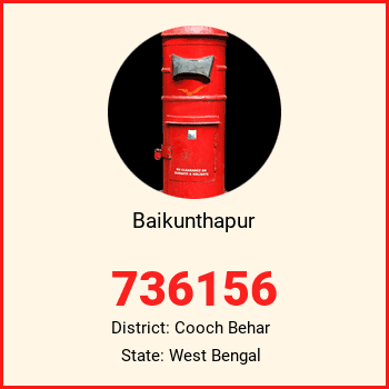 Baikunthapur pin code, district Cooch Behar in West Bengal