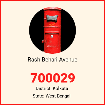 Rash Behari Avenue pin code, district Kolkata in West Bengal