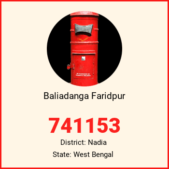 Baliadanga Faridpur pin code, district Nadia in West Bengal