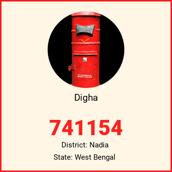 Digha pin code, district Nadia in West Bengal