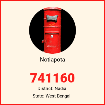 Notiapota pin code, district Nadia in West Bengal