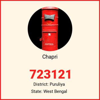Chapri pin code, district Puruliya in West Bengal