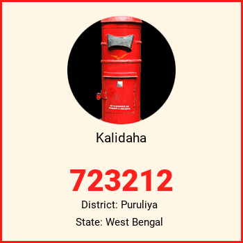 Kalidaha pin code, district Puruliya in West Bengal