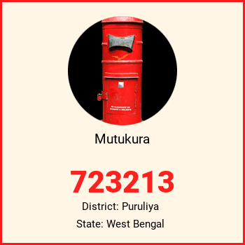 Mutukura pin code, district Puruliya in West Bengal