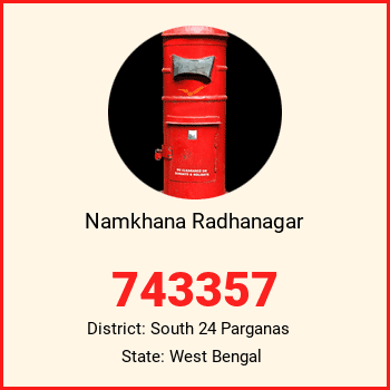 Namkhana Radhanagar pin code, district South 24 Parganas in West Bengal