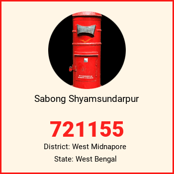 Sabong Shyamsundarpur pin code, district West Midnapore in West Bengal
