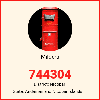 Mildera pin code, district Nicobar in Andaman and Nicobar Islands
