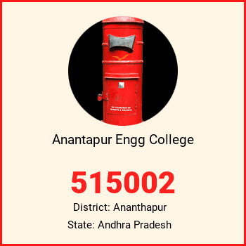 Anantapur Engg College pin code, district Ananthapur in Andhra Pradesh
