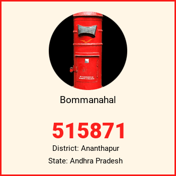 Bommanahal pin code, district Ananthapur in Andhra Pradesh