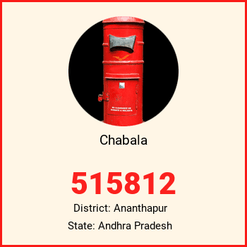 Chabala pin code, district Ananthapur in Andhra Pradesh