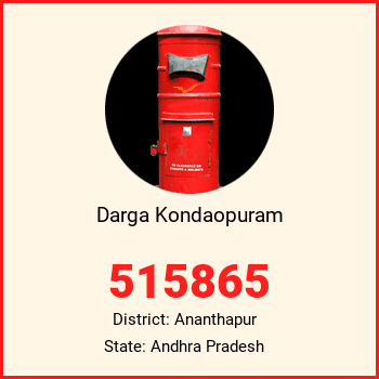Darga Kondaopuram pin code, district Ananthapur in Andhra Pradesh