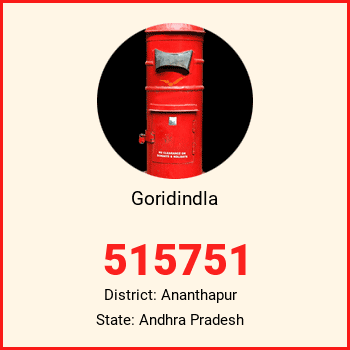 Goridindla pin code, district Ananthapur in Andhra Pradesh