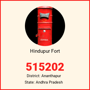 Hindupur Fort pin code, district Ananthapur in Andhra Pradesh