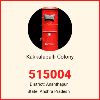Kakkalapalli Colony pin code, district Ananthapur in Andhra Pradesh