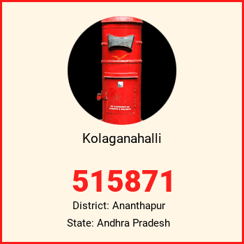 Kolaganahalli pin code, district Ananthapur in Andhra Pradesh