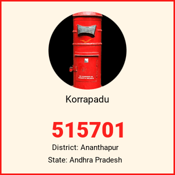 Korrapadu pin code, district Ananthapur in Andhra Pradesh
