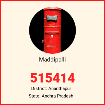 Maddipalli pin code, district Ananthapur in Andhra Pradesh