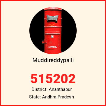 Muddireddypalli pin code, district Ananthapur in Andhra Pradesh