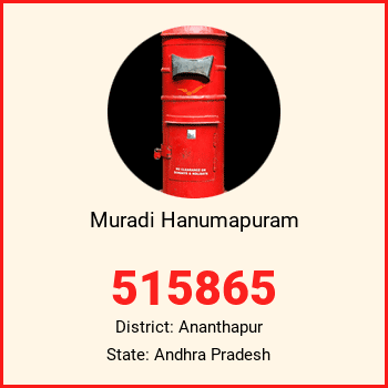 Muradi Hanumapuram pin code, district Ananthapur in Andhra Pradesh