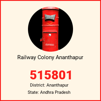 Railway Colony Ananthapur pin code, district Ananthapur in Andhra Pradesh