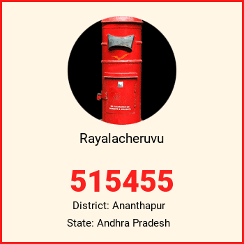 Rayalacheruvu pin code, district Ananthapur in Andhra Pradesh