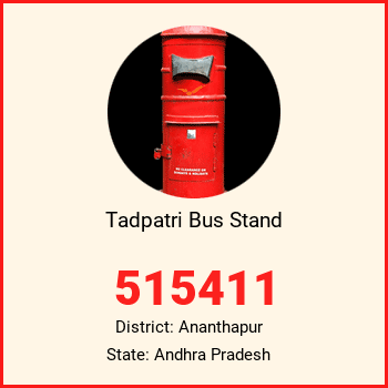 Tadpatri Bus Stand pin code, district Ananthapur in Andhra Pradesh