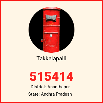 Takkalapalli pin code, district Ananthapur in Andhra Pradesh