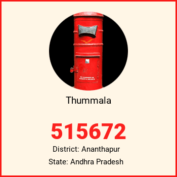 Thummala pin code, district Ananthapur in Andhra Pradesh