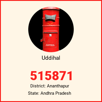 Uddihal pin code, district Ananthapur in Andhra Pradesh