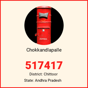 Chokkandlapalle pin code, district Chittoor in Andhra Pradesh