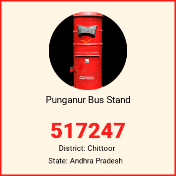 Punganur Bus Stand pin code, district Chittoor in Andhra Pradesh