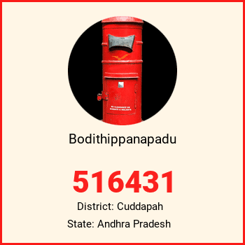 Bodithippanapadu pin code, district Cuddapah in Andhra Pradesh