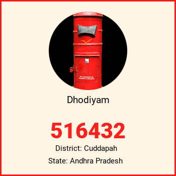 Dhodiyam pin code, district Cuddapah in Andhra Pradesh