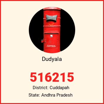 Dudyala pin code, district Cuddapah in Andhra Pradesh