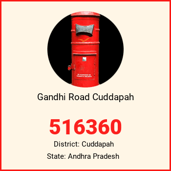 Gandhi Road Cuddapah pin code, district Cuddapah in Andhra Pradesh