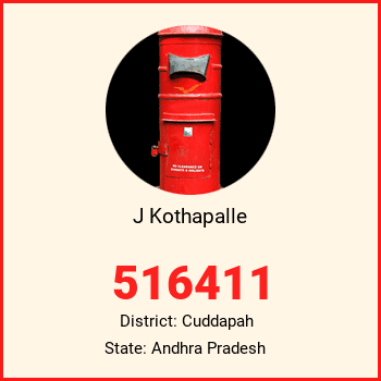 J Kothapalle pin code, district Cuddapah in Andhra Pradesh