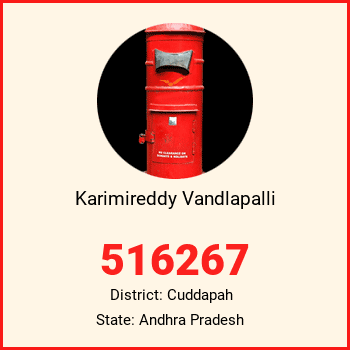 Karimireddy Vandlapalli pin code, district Cuddapah in Andhra Pradesh