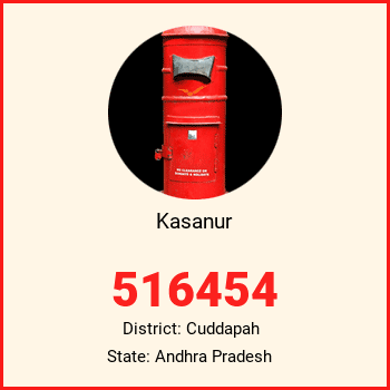 Kasanur pin code, district Cuddapah in Andhra Pradesh