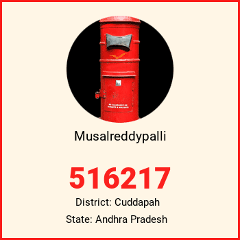Musalreddypalli pin code, district Cuddapah in Andhra Pradesh