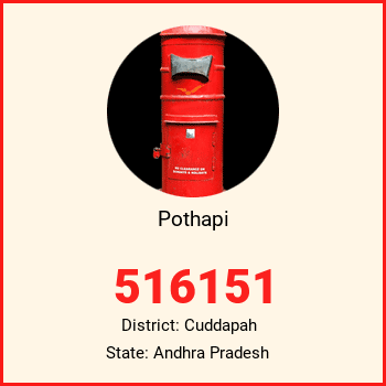 Pothapi pin code, district Cuddapah in Andhra Pradesh