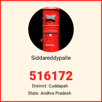 Siddareddypalle pin code, district Cuddapah in Andhra Pradesh
