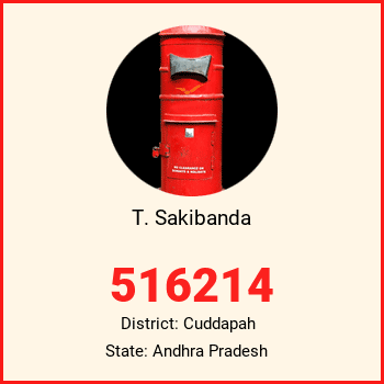 T. Sakibanda pin code, district Cuddapah in Andhra Pradesh