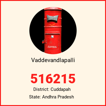 Vaddevandlapalli pin code, district Cuddapah in Andhra Pradesh