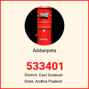 Addaripeta pin code, district East Godavari in Andhra Pradesh