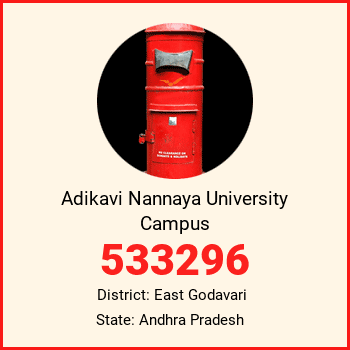 Adikavi Nannaya University Campus pin code, district East Godavari in Andhra Pradesh