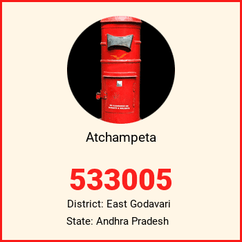 Atchampeta pin code, district East Godavari in Andhra Pradesh