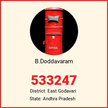 B.Doddavaram pin code, district East Godavari in Andhra Pradesh
