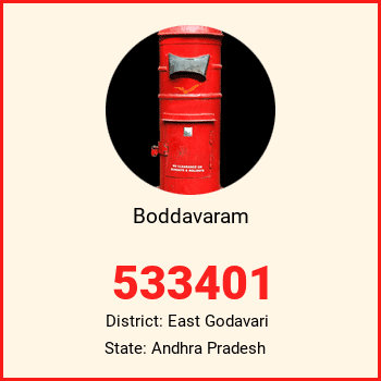 Boddavaram pin code, district East Godavari in Andhra Pradesh