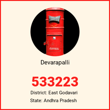 Devarapalli pin code, district East Godavari in Andhra Pradesh